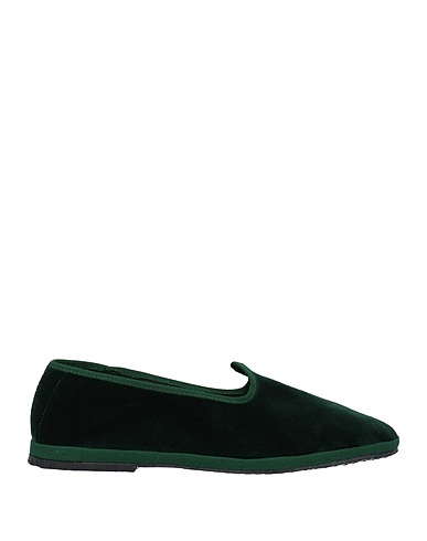 HABILLÉ Loafers Dark green Textile fibres
