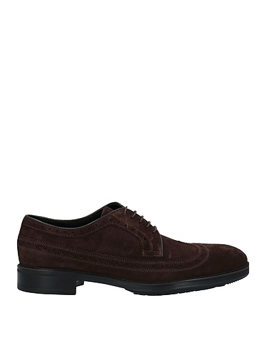 DOUCAL'S Laced shoes Dark brown Soft Leather