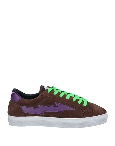 SANYAKO Sneakers Brown Leather, Textile fibers
