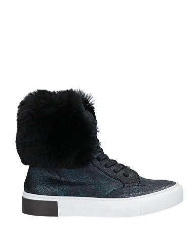TSD12 Sneakers Black Soft Leather, Textile fibres
