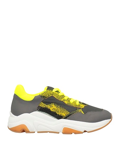 TSD12 Sneakers Yellow Soft Leather, Textile fibres