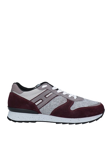 HOGAN Sneakers Grey Textile fibres, Soft Leather