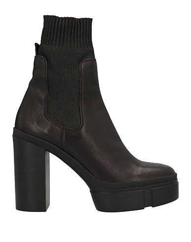 VIC MATIĒ Ankle boot Black Soft Leather, Textile fibres