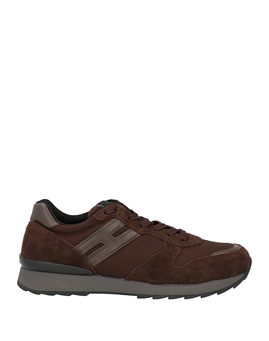 HOGAN Sneakers Testa di moro Pelle, Fibre tessili