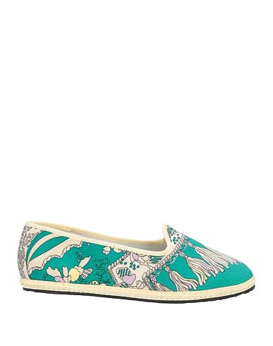 PUCCI Mocassino Verde smeraldo Fibre tessili