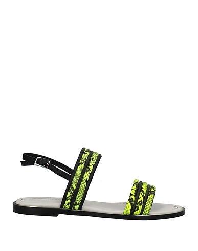 GAUDÌ Sandals Yellow Textile fibres