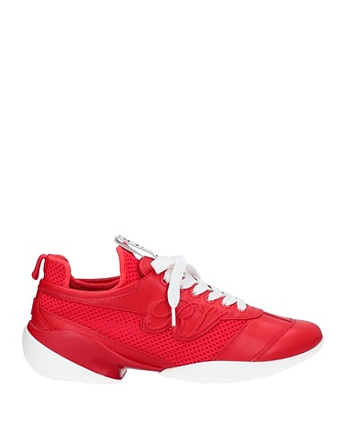ROGER VIVIER Sneakers Red Soft Leather, Textile fibers
