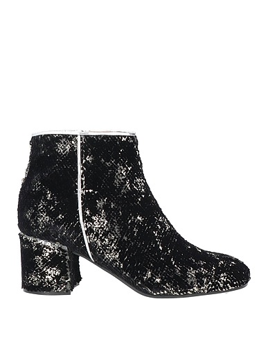 POLLINI Ankle boot Silver Textile fibres