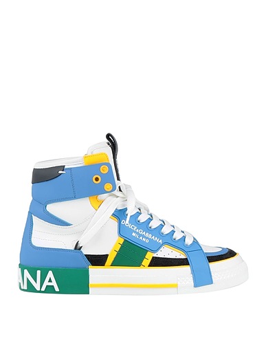 DOLCE&GABBANA Sneakers Pastel blue 100% Calfskin, Rubber