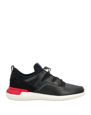 TOD'S NO_CODE Sneakers Black Calfskin, Textile fibers