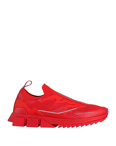 DOLCE&GABBANA Sneakers Red 90% Polyester, 10% Viscose, Rubber