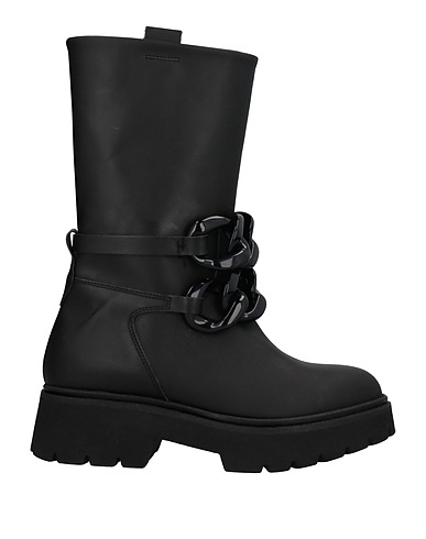 JANET & JANET Ankle boot Black Textile fibres