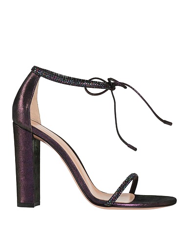 GIANVITO ROSSI Sandali Viola scuro Pelle