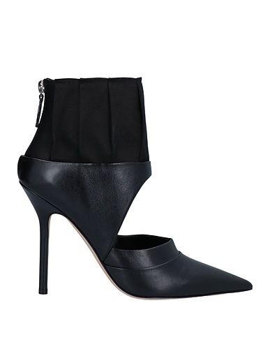 BECKI COAKLEY Stivaletti Nero Pelle, Fibre tessili