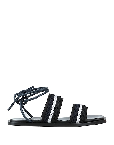 SPORTMAX Sandals Black Textile fibres