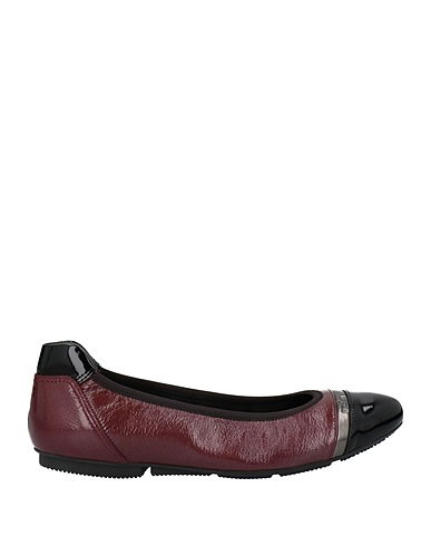 HOGAN Ballet flats Burgundy Leather