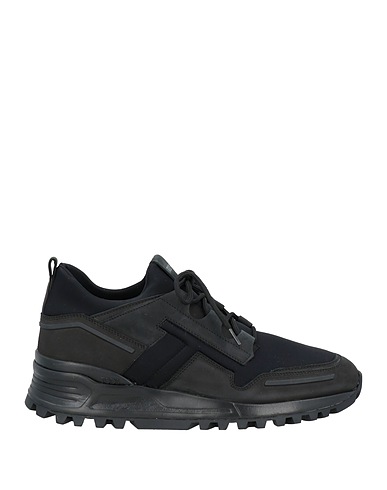 TOD'S Sneakers Black Soft Leather, Textile fibers
