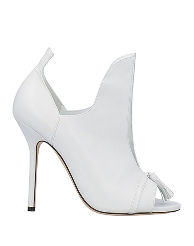 BECKI COAKLEY Stiefelette Weiß Leder