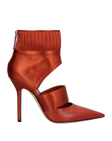 BECKI COAKLEY Ankle boot Rust Soft Leather, Textile fibres