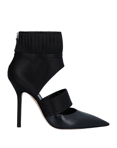 BECKI COAKLEY Ankle boot Black Soft Leather, Textile fibres