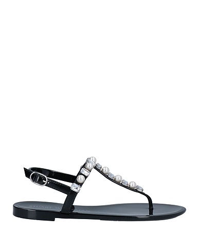 STUART WEITZMAN Sandalias de dedo Negro Otras Fibras
