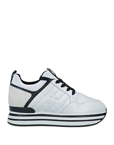 HOGAN Sneakers White Soft Leather, Textile fibres