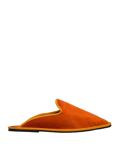 8 by YOOX Mule e zoccoli Arancione 64% Poliestere, 36% Cotone