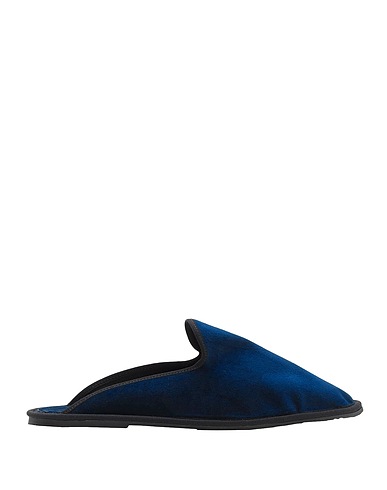 8 by YOOX Mules and clogs Midnight blue 64% Polyester, 36% Cotton