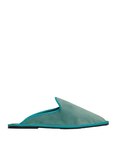 8 by YOOX Mules and clogs Light green 64% Polyester, 36% Cotton
