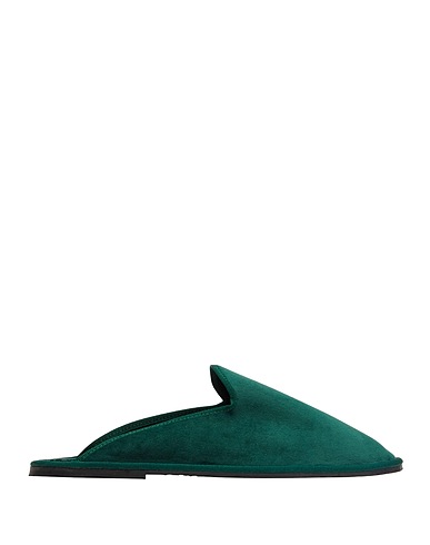 8 by YOOX Mule e zoccoli Verde 64% Poliestere, 36% Cotone
