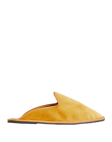 8 by YOOX Mule e zoccoli Giallo 64% Poliestere, 36% Cotone