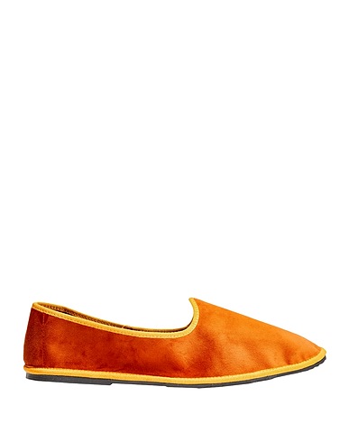 8 by YOOX Loafers Orange 64% Polyester, 36% Cotton