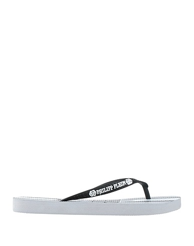 PHILIPP PLEIN Flip flops Black Rubber