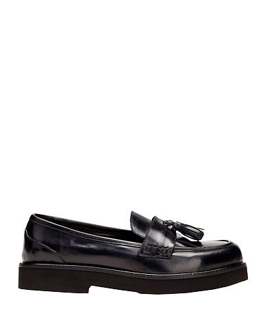 8 by YOOX Loafers Black 100% Calfskin
