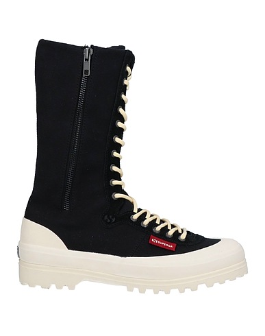 PAURA x SUPERGA Ankle boot Black 90% Cotton, 10% Leather