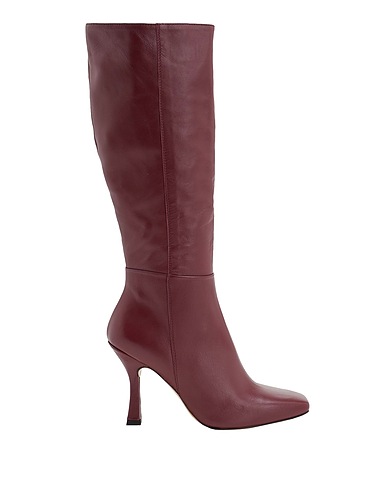 8 by YOOX Stivali GLOVE LEATHER SQUARE TOE HEELED TALL BOOTS
 Porpora 100% Pelle ovina