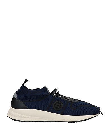 LARDINI Sneakers Blue Textile fibers, Soft Leather