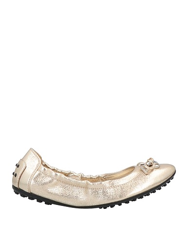 TOD'S Ballet flats Platinum Soft Leather
