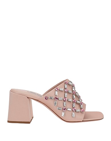MIU MIU Sandalen Hellrosa Gewebefasern