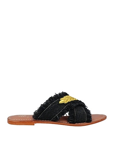 DE SIENA Sandals Black Textile fibres