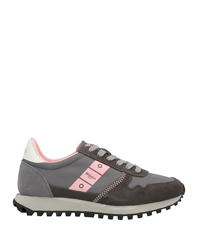 BLAUER. Sneakers Grey Soft Leather, Textile fibres