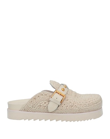 ASH Mules und Clogs Elfenbein Gewebefasern, Leder
