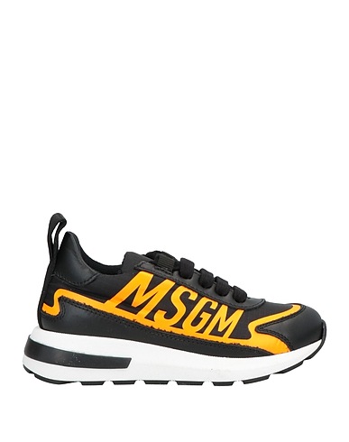 MSGM Sneakers Nero Pelle, Fibre tessili