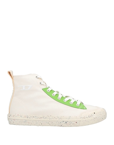 DIESEL Sneakers Ivory Soft Leather, Textile fibers