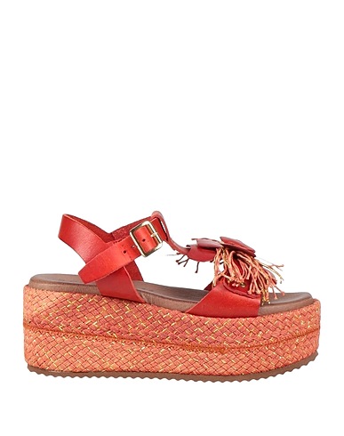 CAFèNOIR Espadrilles Red Soft Leather
