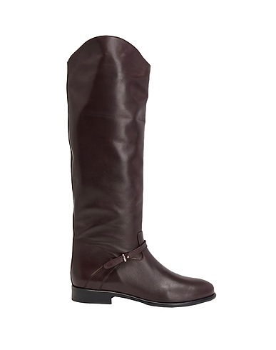 LEONARDO PRINCIPI ブーツ LEATHER BUCKLE TALL BOOTS
 ボルドー 牛革（カーフ） 100%