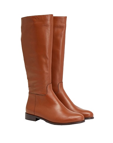 LEONARDO PRINCIPI Boots LEATHER TALL BOOTS
 Tan 100% Calfskin