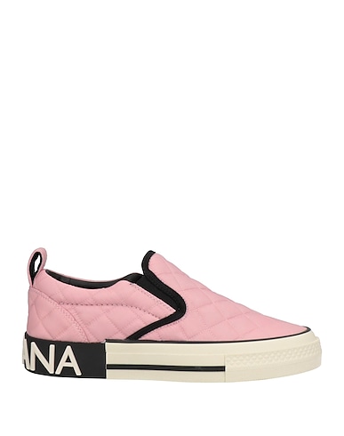 DOLCE&GABBANA Sneakers Pink Soft Leather, Textile fibers