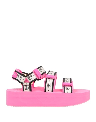 CHIARA FERRAGNI Sandali Fucsia Fibre sintetiche
