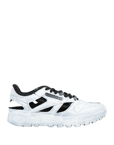 MAISON MARGIELA x REEBOK Sneakers White Soft Leather, Textile fibers